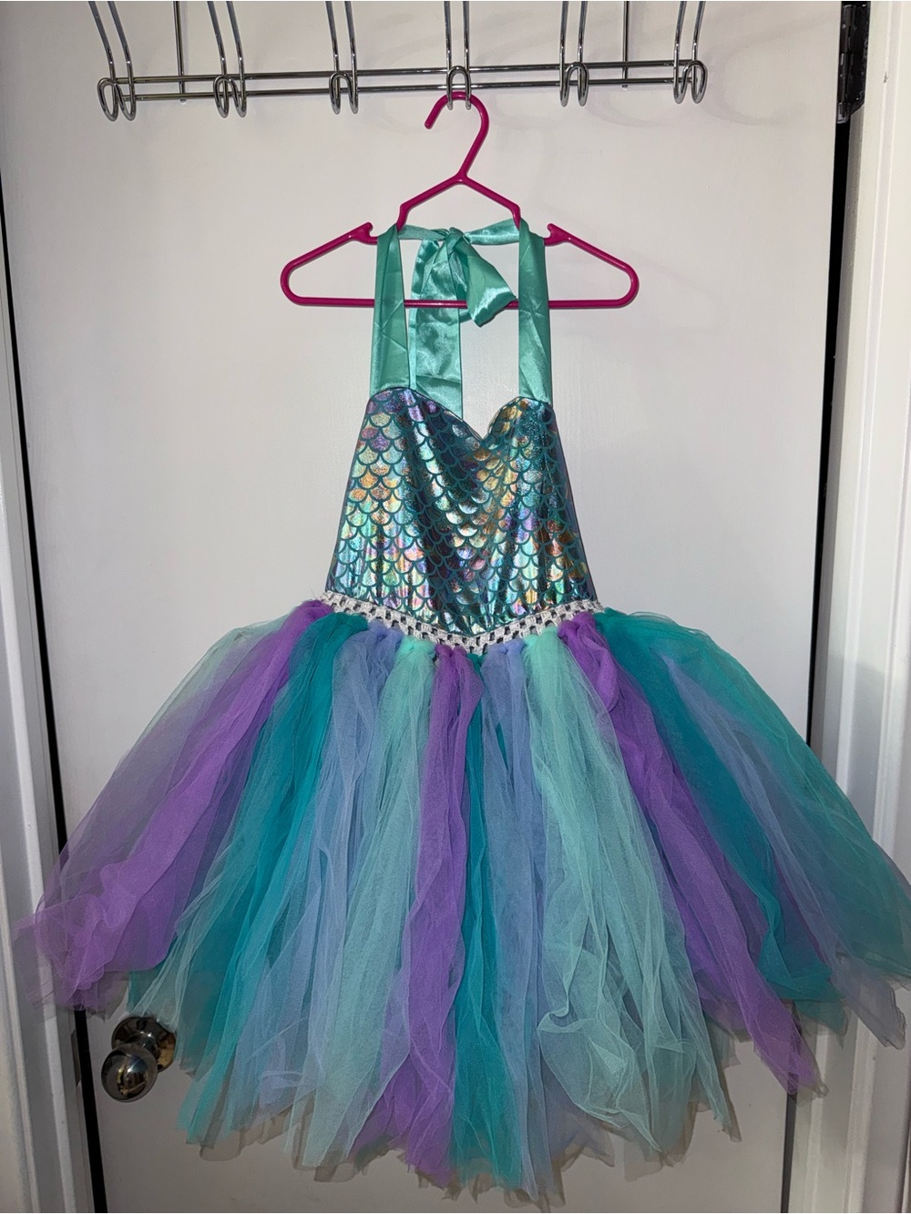 Mermaid Tutu Dress Costume in Teal, Purple & Aqua